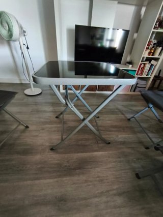 Conjunto Terraza Plegable: 2 Sillas, 1 Taburete, M