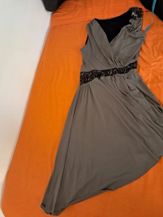 Vestido Lola Ruiz Talla Única Marrón Negro