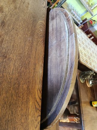 ANTIGUO TOCADOR O ESCRITORIO DE MADERA CON ESPEJO