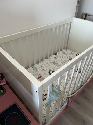 Cuna IKEA + Colchón + Barrera