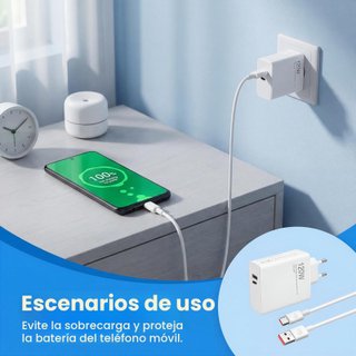 Cargador rápido 120W Xiaomi con cable USB-C