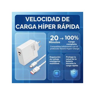 Cargador rápido 120W Xiaomi con cable USB-C