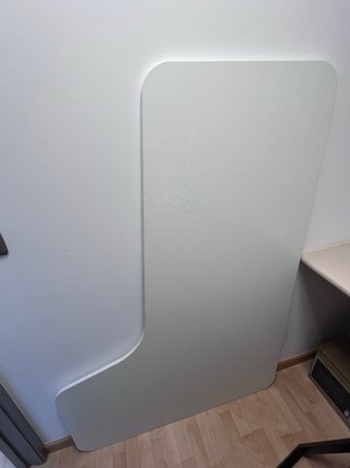 Mesa Bekant Metal Madera Blanca Negra
