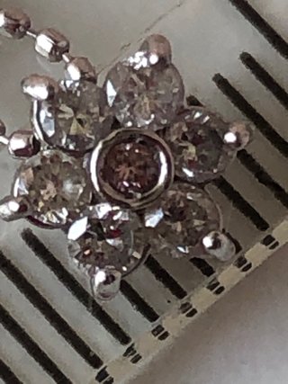 Collar de platino y diamantes con certificado
