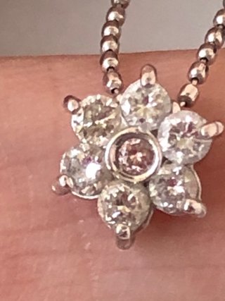 Collar de platino y diamantes con certificado