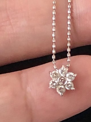 Collar de platino y diamantes con certificado