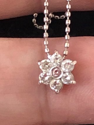 Collar de platino y diamantes con certificado