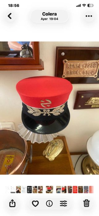 GORRA DE JEFE DE ESTACIÓN DE RENFE SIN ESTRENAR !!