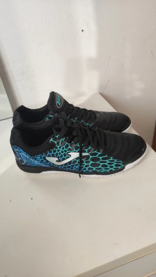 Zapatillas Fútbol Sala Joma Negras y Turquesa