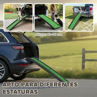 Rampa Perro Coche Plegable 155cm Césped Artificial