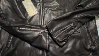 Cazadora Polipiel Negra Mujer Talla XXL nueva