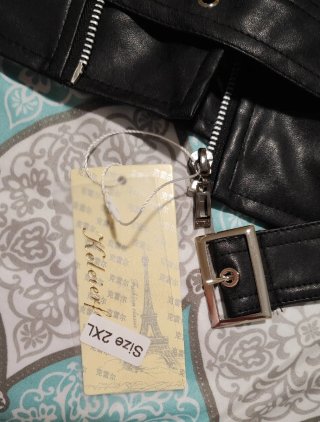 Cazadora Polipiel Negra Mujer Talla XXL nueva
