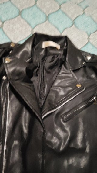 Cazadora Polipiel Negra Mujer Talla XXL nueva