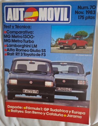 Revista Automovil No70 noviembre 1983-1