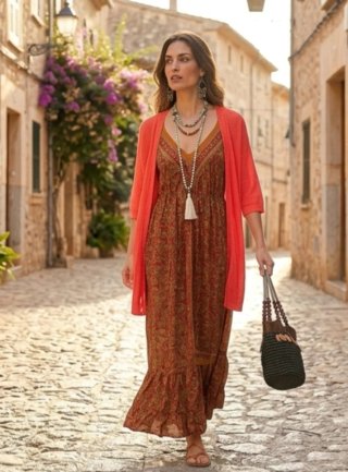 Lote Boho Vestido + Rebecas + Complementos