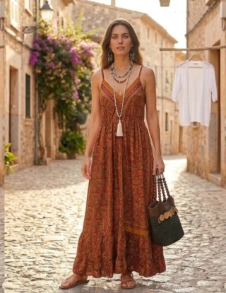 Lote Boho Vestido + Rebecas + Complementos
