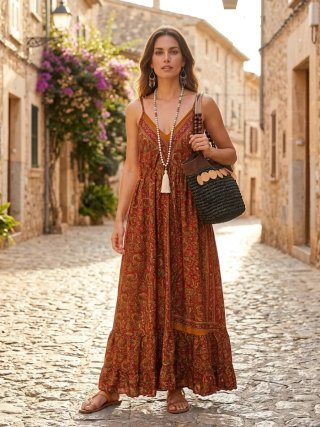 Lote Boho Vestido + Rebecas + Complementos