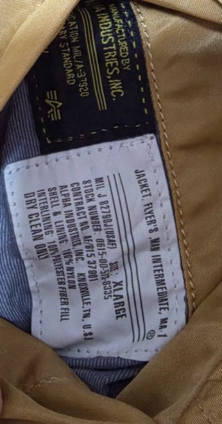 Chaqueta Alpha Industries Beige/Marrón