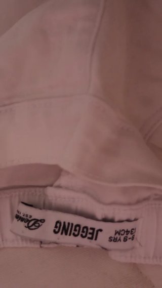Pantalón niña blanco talla 8-9