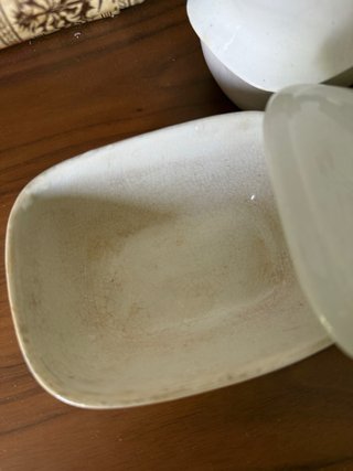 Antiche scatole da toeletta in ceramica