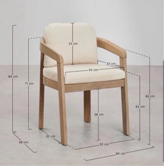 Sklum Silla de jardín con reposabrazos madera