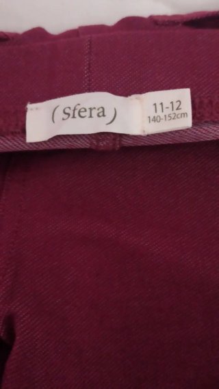 Pantalón elástico Sfera granate Talla 11-12