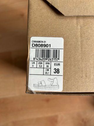 Sandalias DUUO negras y naranjas talla 38