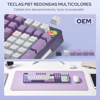 Teclado K745 Pro Mecánico Gaming Tri Modo RGB NUEV