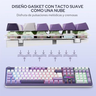 Teclado K745 Pro Mecánico Gaming Tri Modo RGB NUEV