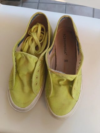 Scarpe Superga Verdi/Gialle Tg 38