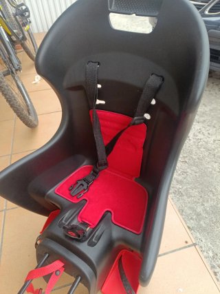 Silla bici Polisport Negra/Roja