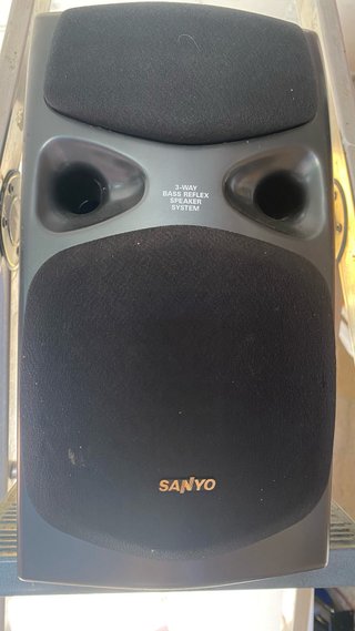 Altavoz Sanyo 3-Way Bass Reflex Negro/Gris