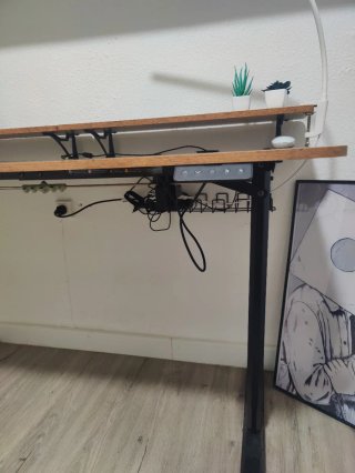 Escritorio madera y metal