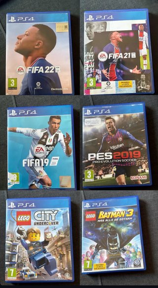 Juegos PS4: FIFA 19, FIFA 21, FIFA 22, PES 2019, L