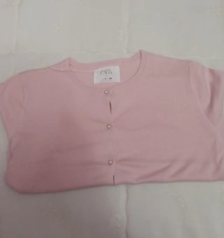 Chaqueta Zara niña rosa claro. Talla 9
