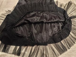 Vestido de fiesta negro con tul