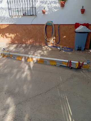 Toldo de tela gris
