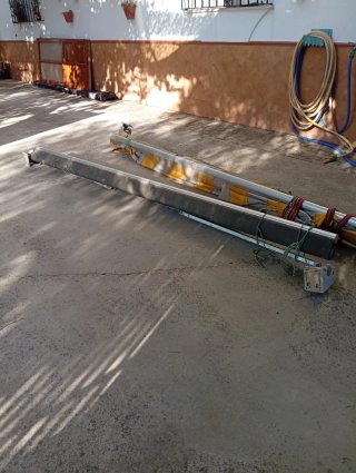 Toldo de tela gris