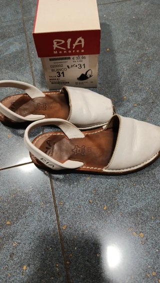 Menorquinas RIA Niña Blancas Talla 31