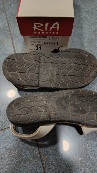 Menorquinas RIA Niña Blancas Talla 31