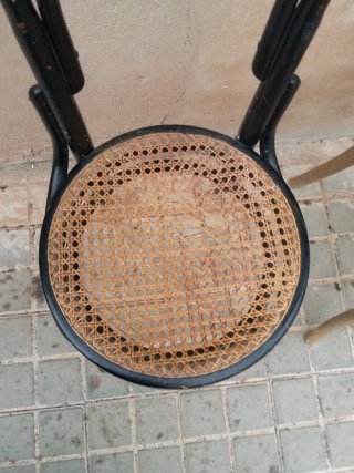 2 Sillas Thonet Madera y Rattan