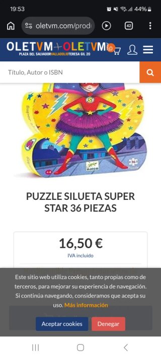 Puzzle Djeco Superhéroe 36 piezas