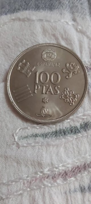 Moneda 100 Pesetas Mundial 82 España