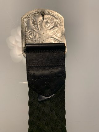 Cinturón Massimo Dutti rayas azul y blanco