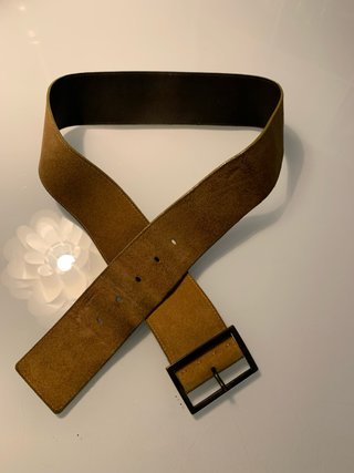 Cinturón Massimo Dutti rayas azul y blanco