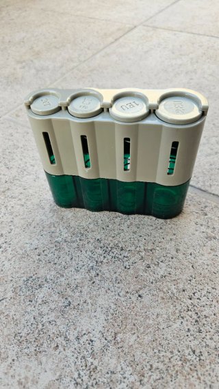 Lote dispensador y bandeja contadora monedas euro