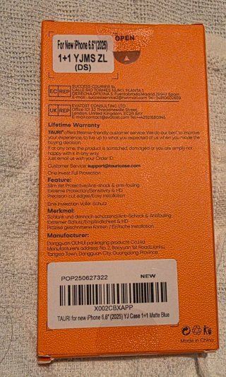Custodia TAURI iPhone 6.6 (2025) Blu Opaco