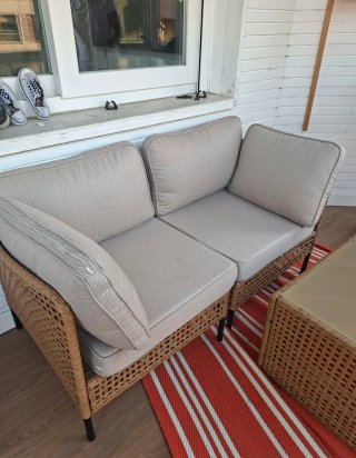 Sofá de rafia para terraza nuevo a estrenar