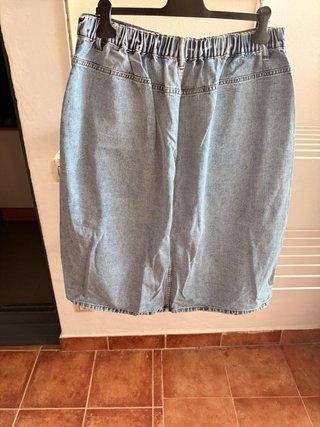 Falda vaquera midi SHEIN Curve 2XL
