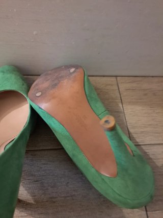 Zapatos de tacón verdes 8cm